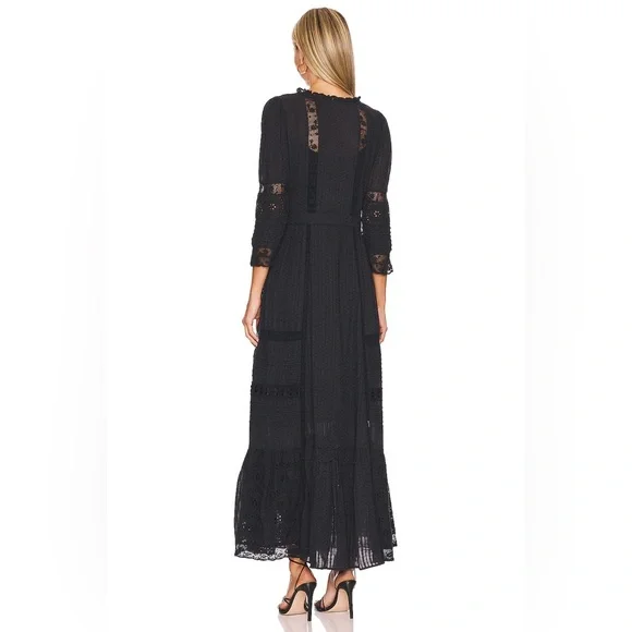 NWT $595 LoveShackFancy Darlene Victorian Maxi Dress In Black -  inbetweenathome.nl